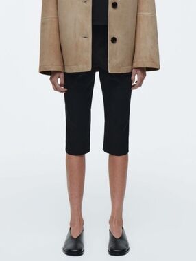 Cos COTTON-BLEND CAPRI PANTS